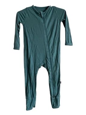 Kyte Baby Long Sleeve Zipper One-Piece Romper in Teal Size 12 - 18 Months
